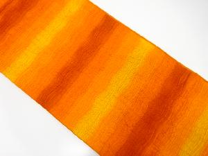 ふくれ織横段模様織出し袋帯